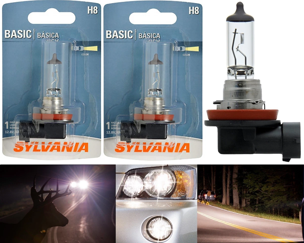 Sylvania Basic H8 35W Two Bulbs Fog Light Upgrade Replacement Plug Play Stock OE