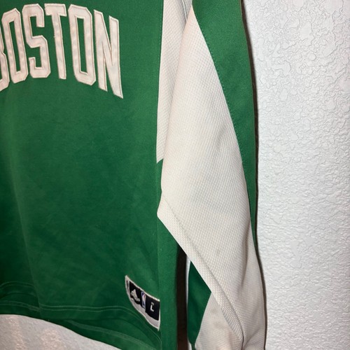 Adidas Boston Celtics NBA Long Sleeve Jersey Top Green White Kids size large L - Picture 5 of 13