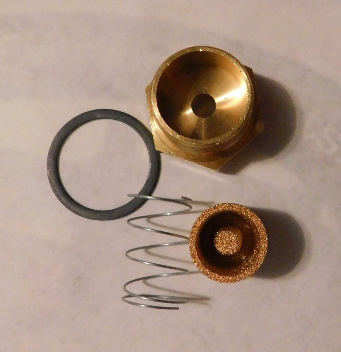 7/8-20 Fuel Inlet Nut Carburetor Brass Seal Spring Sinter Filter