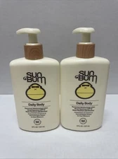 Lot Of 2 - Sun Bum Daily Body Lotion Sunscreen - SPF 50 - 8 fl oz - Exp 2/26+