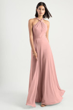 Jenny Yoo Bridesmaid Dress Halle Pink twist front cross back