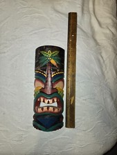 Tiki Bar/ Halloween /Hawaiian Polynesian Wood mask wall hanger decoration