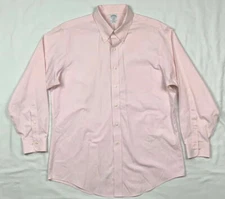 Brooks Brothers Regent Mens Light Pink L/S Button Down Dress Shirt Sz 17 C3