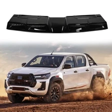 Gloss Black Roof Top Light Lamp Bar LED DRL For Hilux Revo Rocco 2016 - 2025