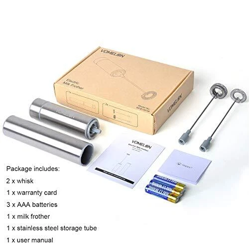 Milk Frother Handheld, Battery Operated Travel Coffee Frother  Assorted Colors