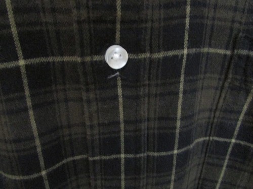 Gustin Mens Brown Plaid Button Down Lightweight Flannel Shirt sz M Slim - Picture 5 of 9