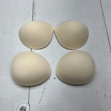 4 Pack Beige Push-Up Bra Pad Inserts Women's One Size NEW