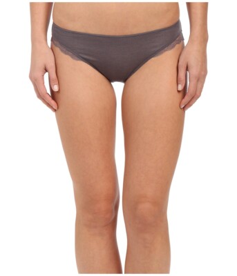 Hanro L60434 Shark Fina Lace Trim Silk Blend Bikini Panty Women's Size XS