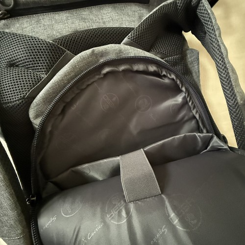 Yeso Mochila Viaje Laptop Gimnasio Bolsa Cremallera Sudadera con Capucha Gris Impermeable Escuela Grande - Imagen 5 de 6