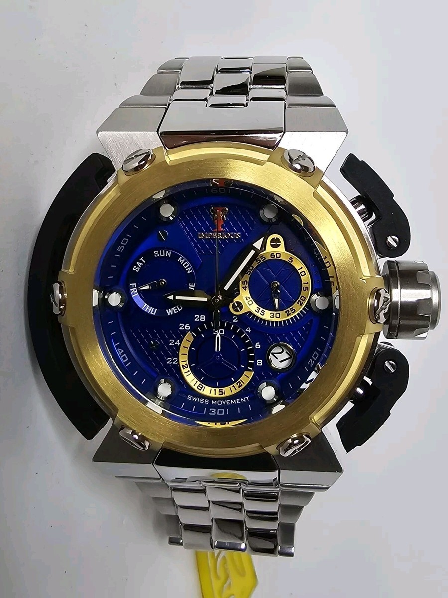 Imperious Men's X-Wing Watch Chronograph Blue Dial 46mm IMP1121 | eBay