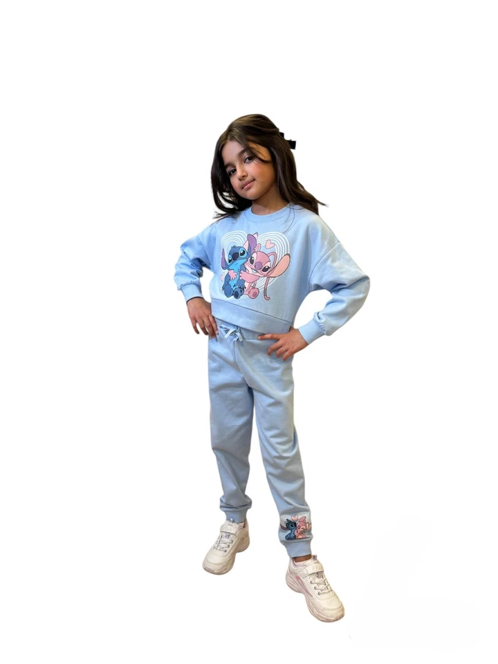 Chándal Disney Lilo & Stitch Niñas, Jersey Recortado Ángel y Joggers para Niñas - Imagen 1 de 4