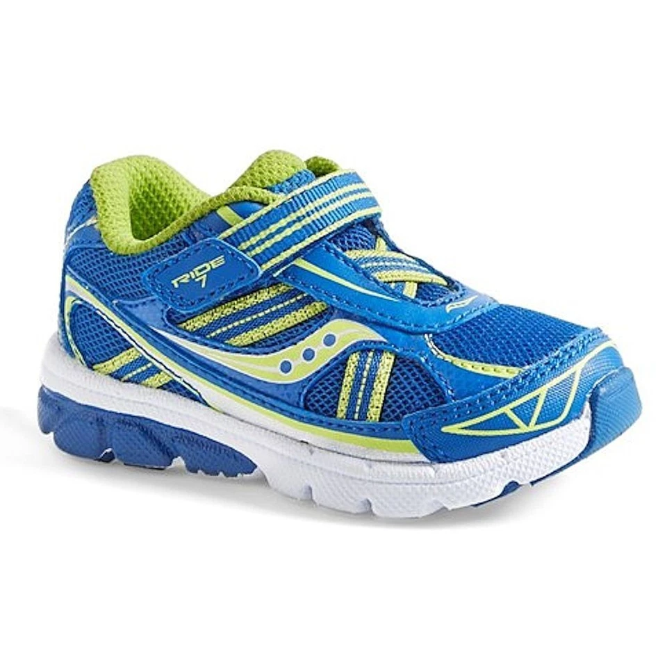 Zapatillas Saucony Zapatillas Sin Corbata Azul/Amarillo Niños Pequeños Talla 4 Extra Anchas Foto 2 de 2