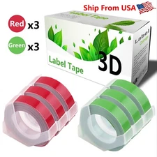 (3Red+3Green) LabelTape 3D Fit For Dymo Omega Home(S0717930)