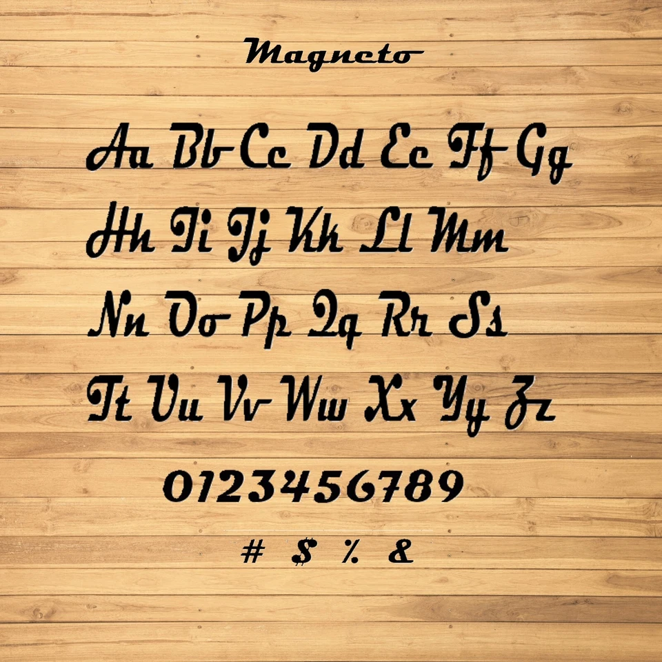 4" Tall precision cut metal letters, thick, weldable, 16 Gauge "Magneto" Decor - Image 2 of 3