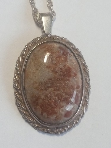 925 silver necklace Pendant with unknown stone. Myref1044 - Picture 4 of 5