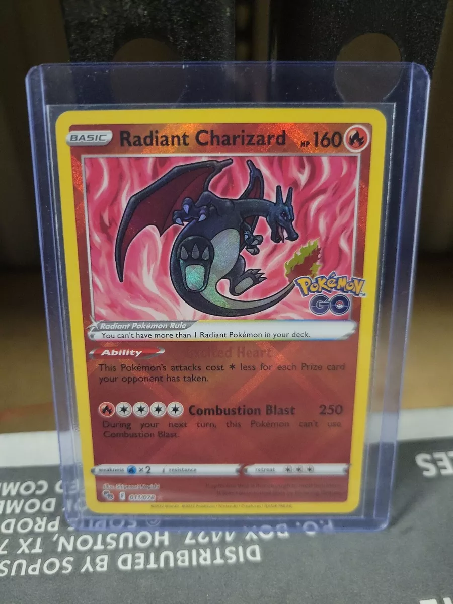  Radiant Charizard - 011/078 - Pokemon Go - Shiny Pokemon Card :  Toys & Games