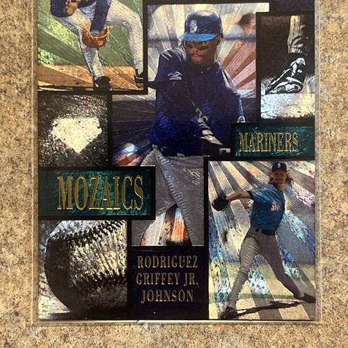 1996 Pinnacle Zenith Mozaics Mariners A ROD R. Johnson Ken Griffey Jr RARE DUFEX - Picture 5 of 8