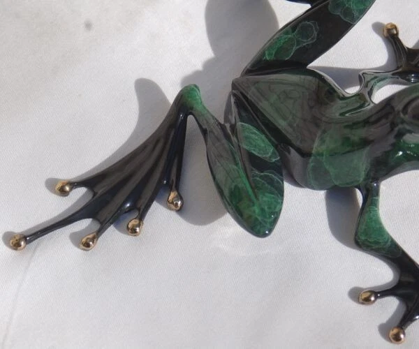 Tim Cotterill (Frogman) 9 pulgadas Rana Verde 303/2000 Firmado 1992 Bronce Foto 3 de 4