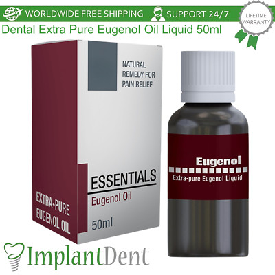 Dental Extra Pure EugenoI Oil Liquid 50ml With Dropper Temporary Relief