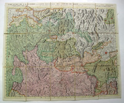 Karte Rheinkurs von Worms bis Bonne c1735 DELISLE REINIER OTTENS map