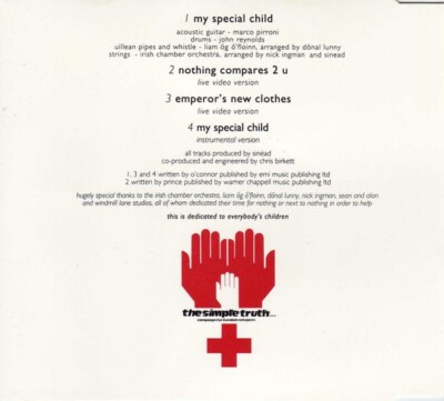 SINAED O'ONNOR CD My Special Child / Nothing Compares / Emperor's