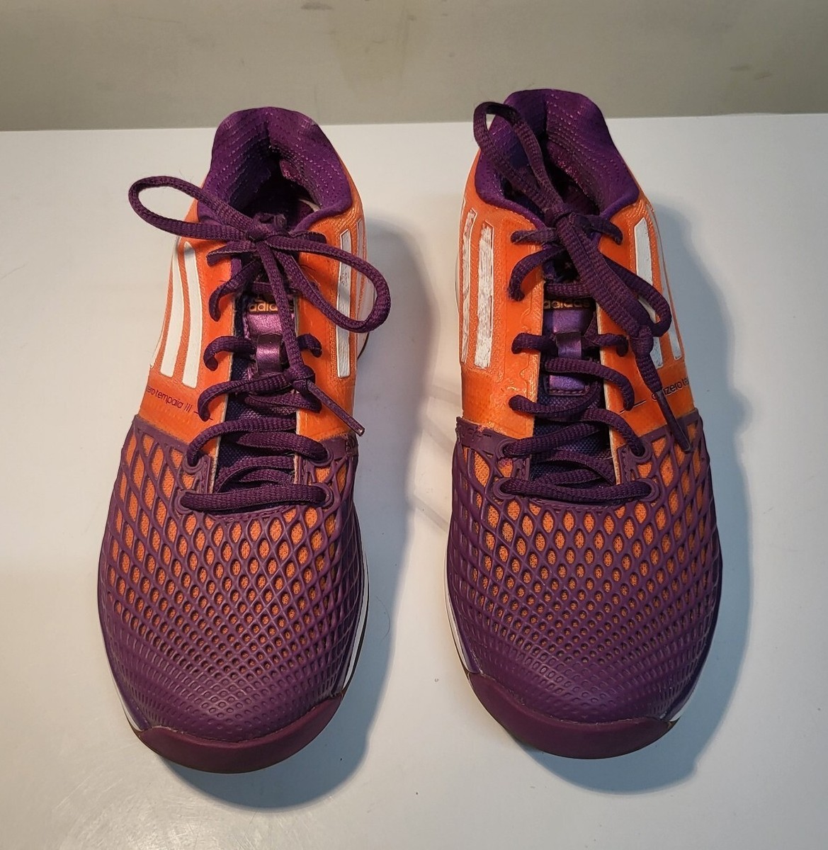 ADIZERO スパイクシューズ 紫とオレンジ ADIZERO スパイク