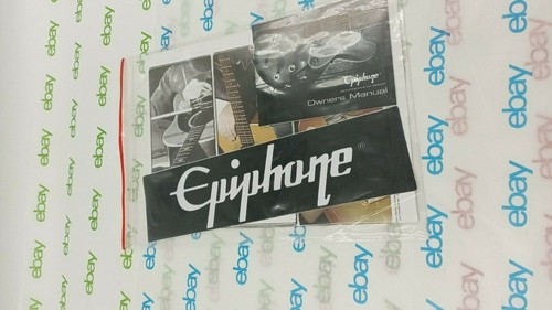 Epiphone Guitars Poster 23x16 +Bumper Sticker + Manual NEW case candy - Picture 8 of 8