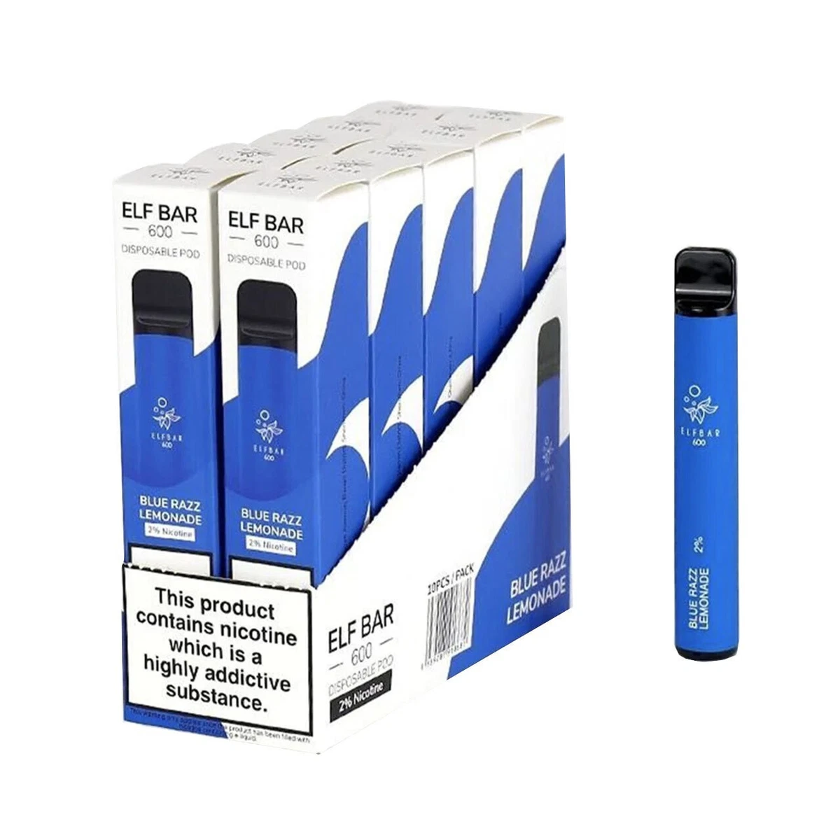 10pk 2 Elf Bar Disposable E Cig Pod Vape Pen Bar Kit 20mg 2ml