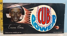 1969 Cub Power Dunkin' Donuts Ernie Banks Chicago Cubs Bumper Sticker