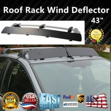 Universally Fit Rooftop 43" Roof Rack CrossBar Wind Fairing Air Deflector Kit