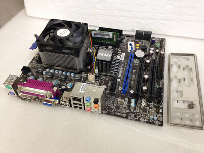 MSI GF615M-P33 Motherboard 4GB RAM Athlon II ADX640WFK42GM CPU & Panel 