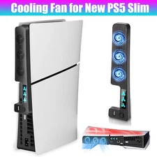 External Cooling Fan for PS5 Slim Disc / Digital Console 3 Speed Quiet Cooler