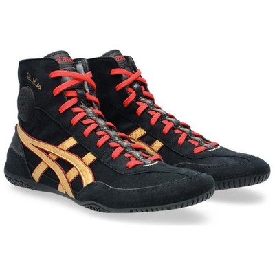 asics ex-eo ボクシング　レスリングシューズ　25.5 ASICS EX-EO Wrestling Boxing Shoes DAN GABLE EVO 3 Black/PureGold