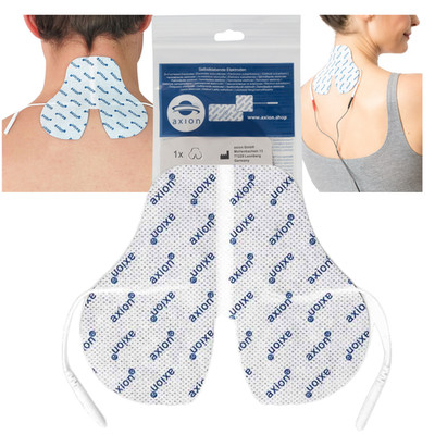 TENS Elektrode 11x13cm Nacken Schmerzen Pads 2in1 mit 2mm Stecker für EMS Gerät