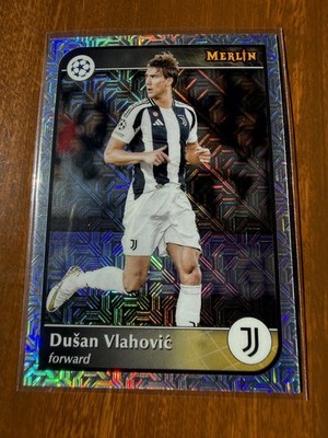 2024-25 Topps Merlin UCC Dusan Vlahovic #128 Mojo Refractor Juventus