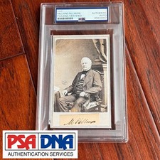 MILLARD FILLMORE Autograph CUT SIGNATURE Signed CDV * President * PSA