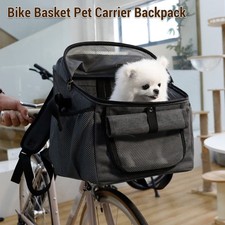 Dog Bike Basket Oxford Cloth Pet Carrier Backpack For Small Medium Cats Dog VUAG