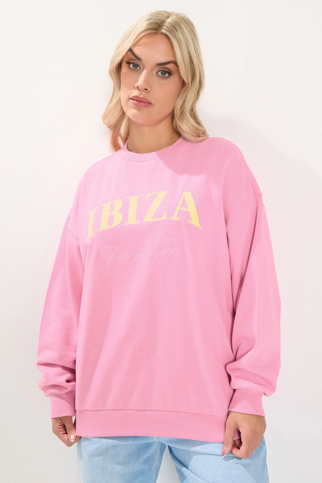 Yours Curve Women's Plus Size Slogan Sweatshirt