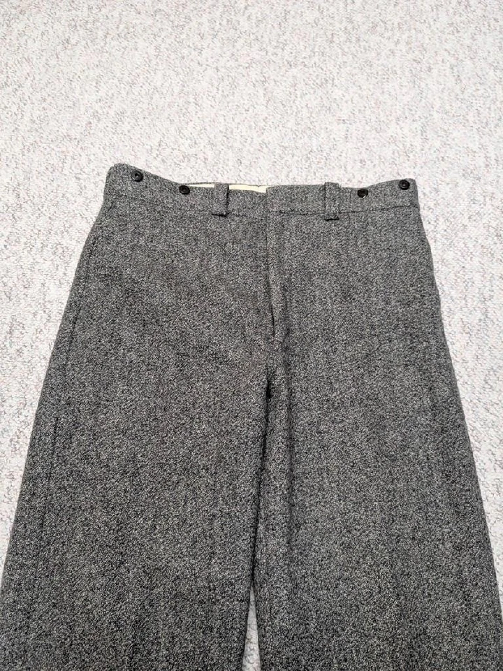 Винтажные охотничьи штаны EDDIE BAUER из толстой шерсти 38x32 серые СОЛЬ И ПЕРЕЦ - Изображение 4 из 4