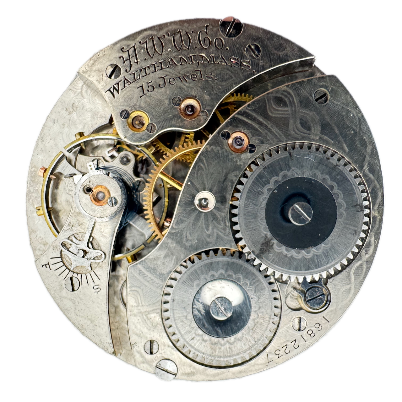 Antique 12s 1908 Waltham 1894 15j Mechanical Pocket Watch Movement 220 USA