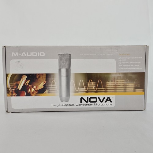 M-Audio NOVA Class A Fet Condenser Microphone New Opened Box Complete Pls READ⬇ - Picture 2 of 8