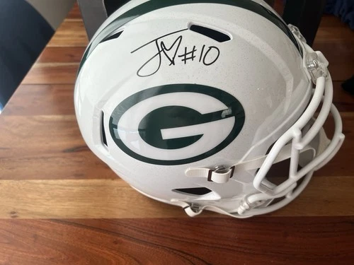 Green Bay Packers Jordan Love #10 Signed Full size Helmet