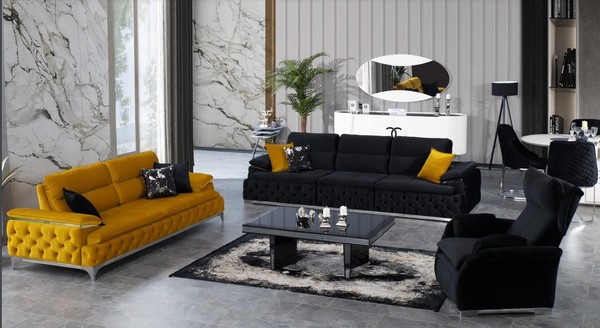 Sofagarnitur 3+3+1 Sitzer Sofa Couch Polster Garnitur Couchen Stoff Neu Gruppe-image