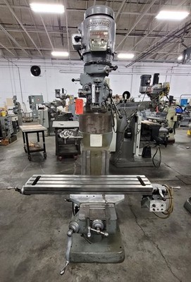 Bridgeport Series 1 Mill w/ Rebuilt 2HP, PF, Riser Block, Chrome Ways, 9x42 T...