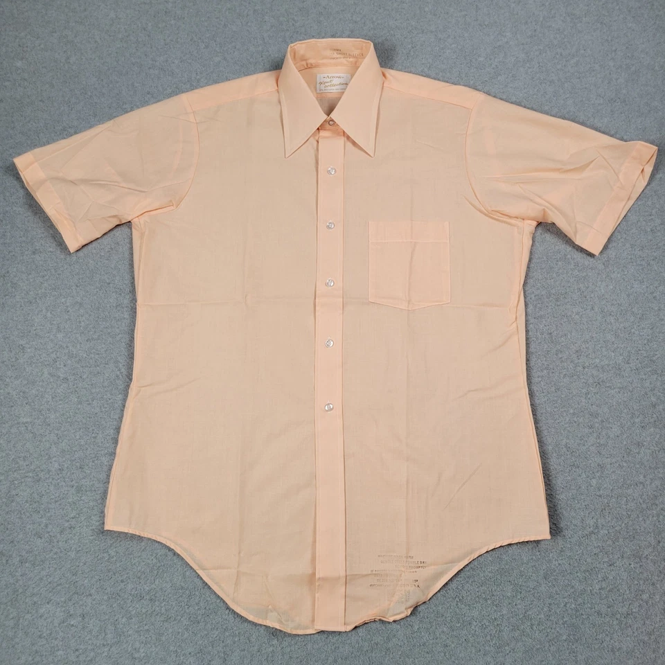 Vintage Arrow Kent Shirt Men Large 70s 80s Made in USA Burma Spearpoint Dagger - Image 2 of 4