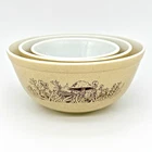VTG Set Of 3 Pyrex Forest Fancies Nesting Mixing Bowls #401 402 & 403 USA