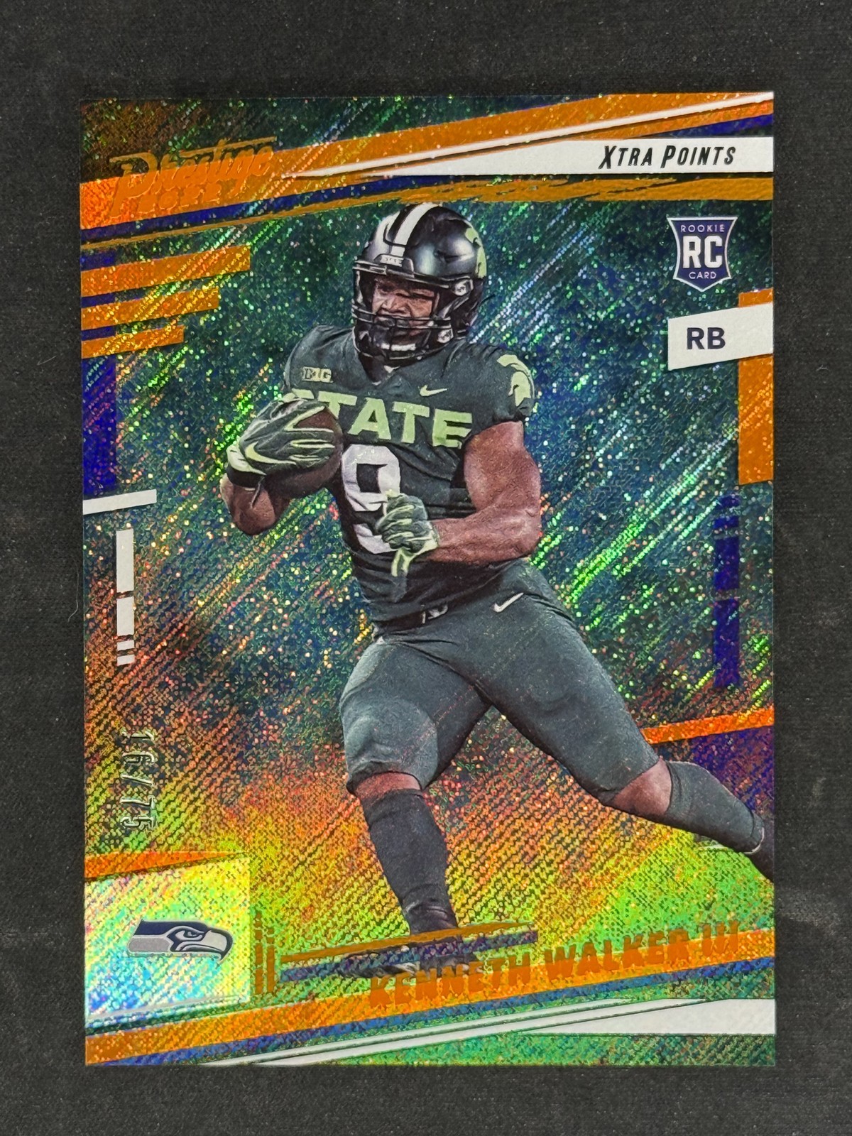 2022 Panini Prestige - Rookie Kenneth Walker III #314 Xtra Points Orange /75 RC