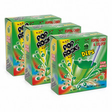 Pop Rocks Dips Sour Apple Candy 3-Pack, 1.44 lbs, 54 Count Total