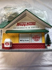 Department 56 Snow Village Krispy Kreme Doughnut Shop #55071 Vintage 2001