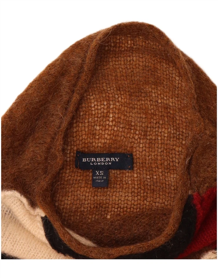 Suéter Jersey BURBERRY Mujer Cuello Tortuga Reino Unido 6 XS Marrón Argyle/Diamante DJ21 Foto 3 de 3